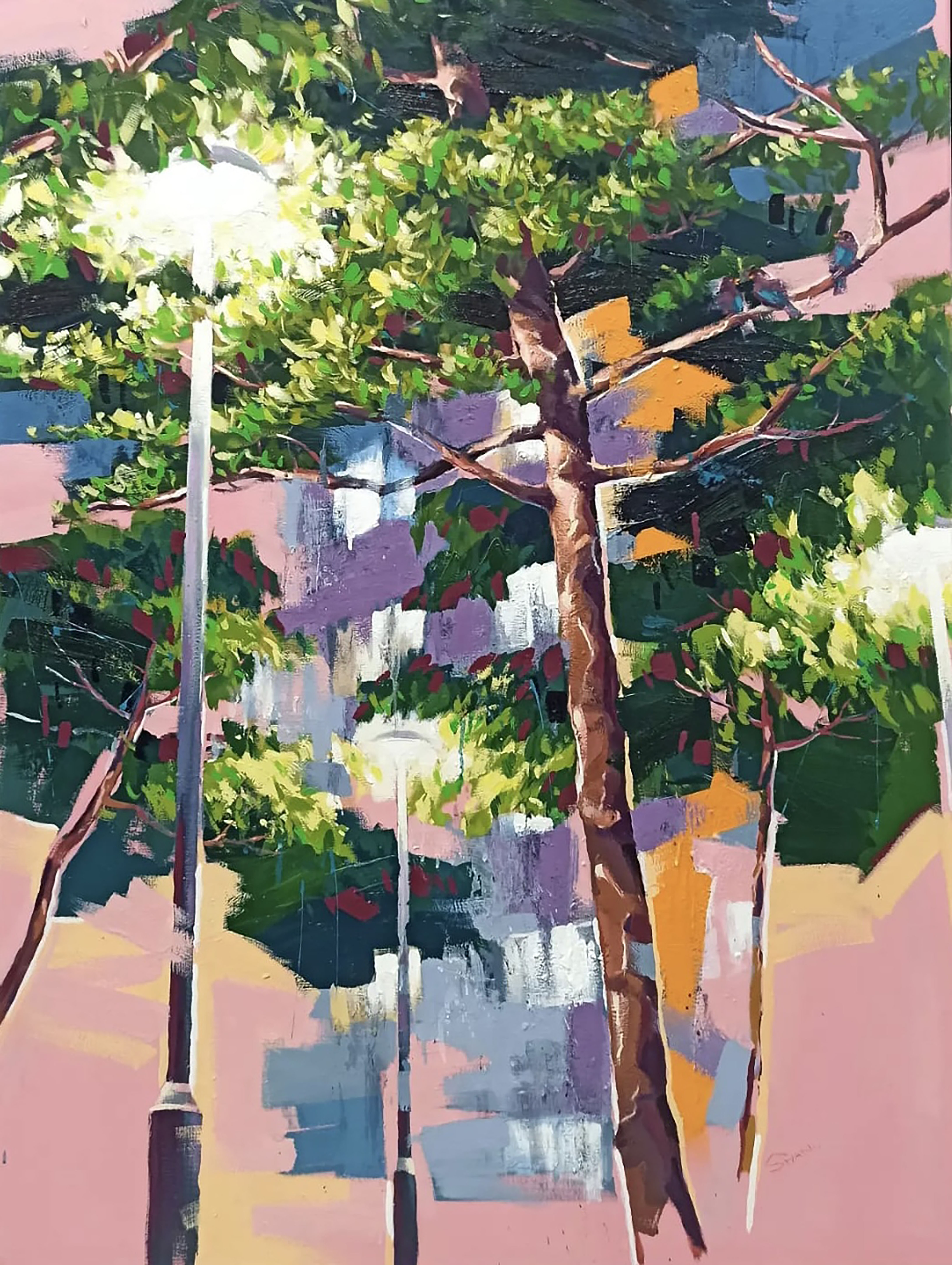 tree, nature, Home 01, Oil on canvas, painting, Yap Wen Shan